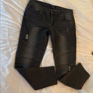 NWOT KanCan Distressed Black Denim Jeans